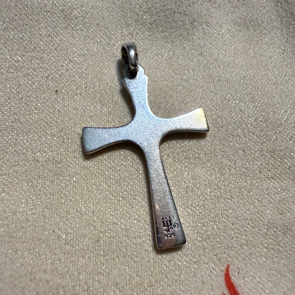 Retired James Avery Sterling Silver Descending Dove Serenity Cross Pendant EUC - Picture 14 of 14